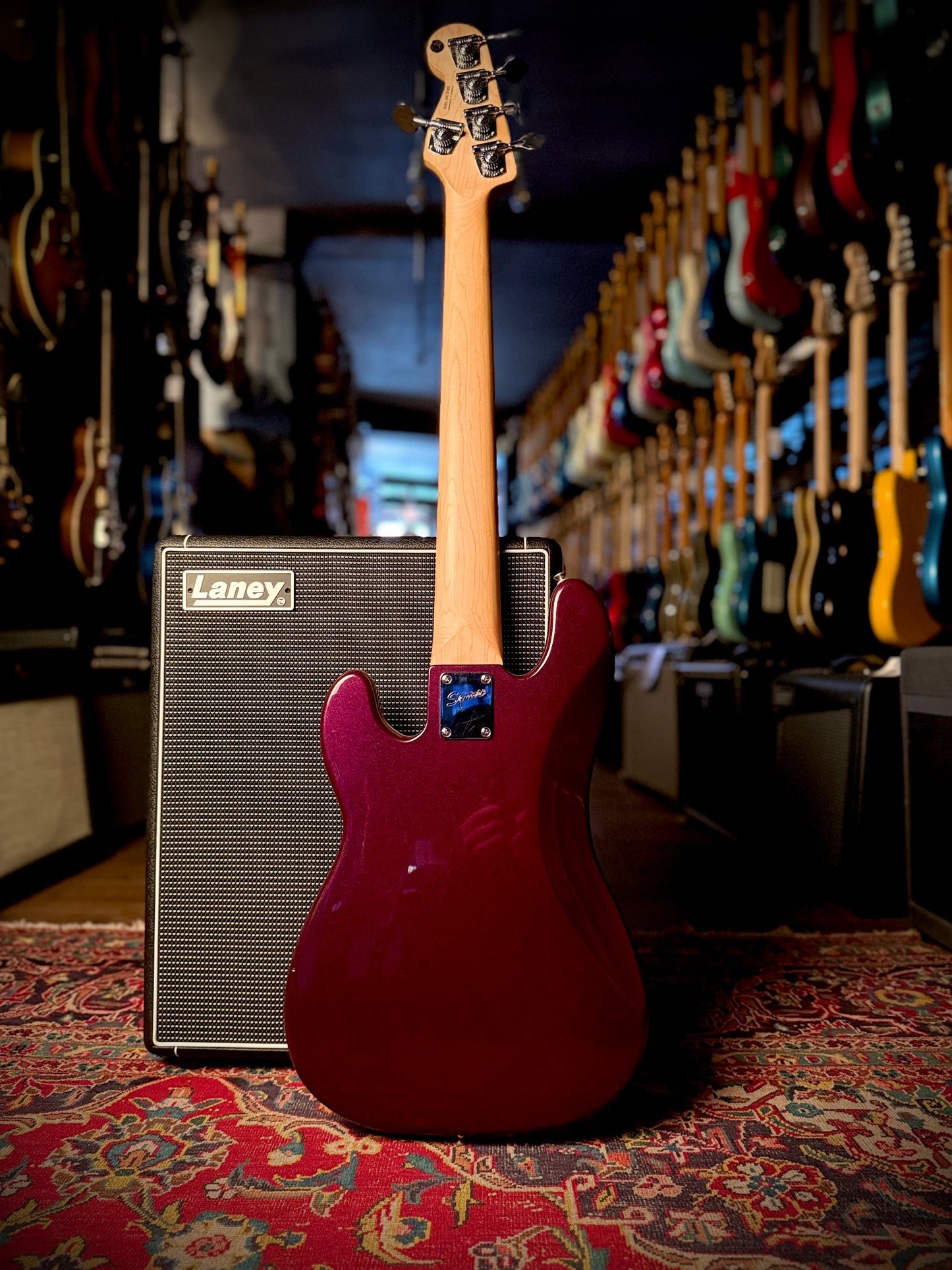 PRE LOVED Squier Standard Series 5 string Precision Bass, Purple Sparkle.