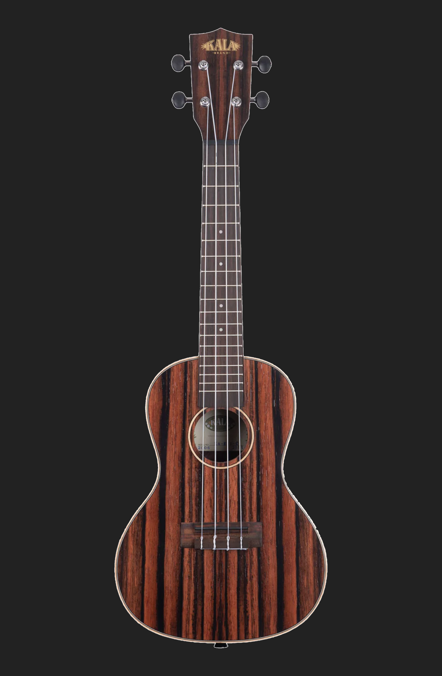 Kala EBY-C Concert Ukulele, Striped Ebony
