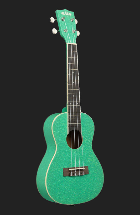 Kala Sparkle Series Concert Ukulele, Gatsby Green