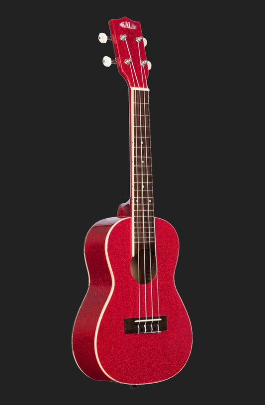 Kala Sparkle Series Concert Ukulele, Ritzy Red