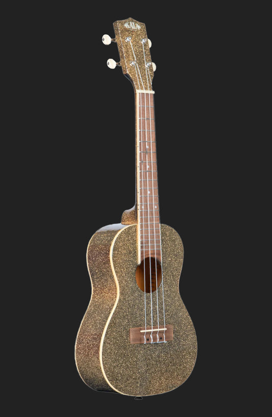 Kala Sparkle Series Concert Ukulele, Stardust Gold