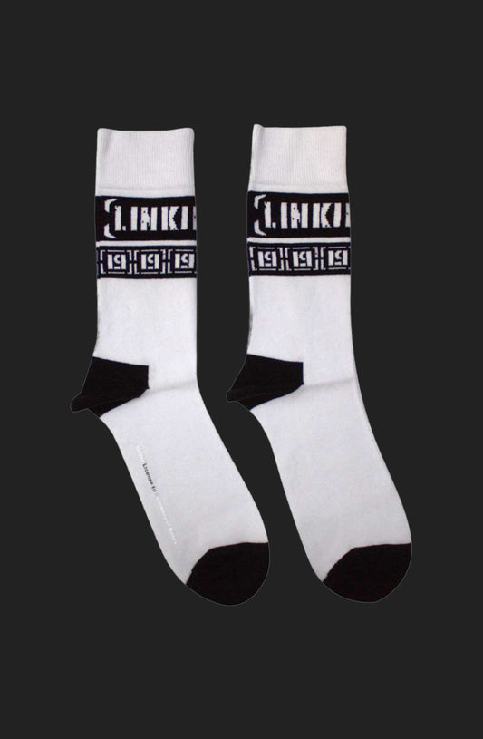 Linkin Park Unisex Ankle Socks: LP Repeat (White) (UK Size 7 - 11)