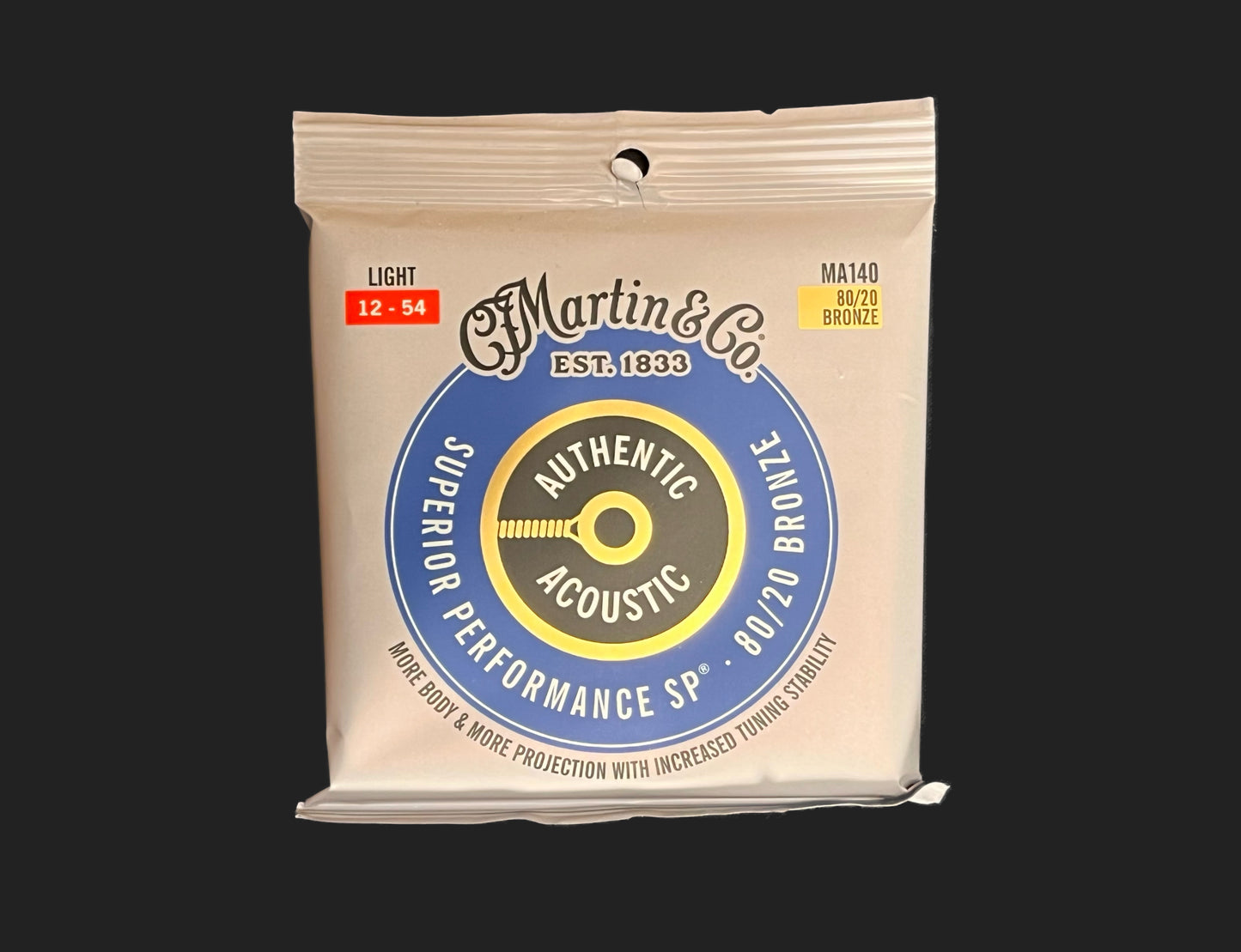 Martin Authentic Acoustic Guitar Strings, 80/20 Bronze