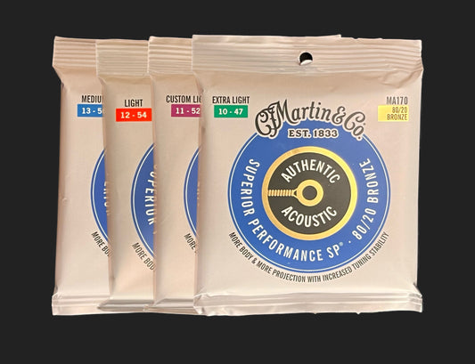Martin Authentic Acoustic Guitar Strings, 80/20 Bronze