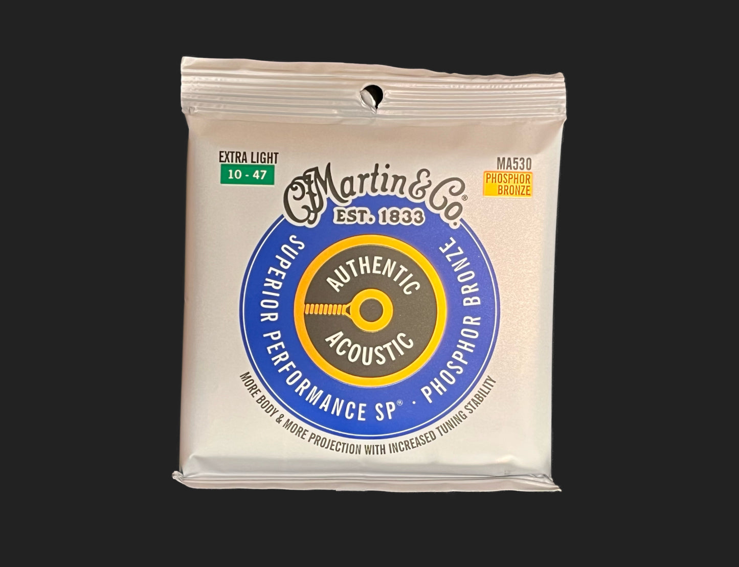 Martin Authentic Acoustic Guitar Strings, Phosphor Bronze