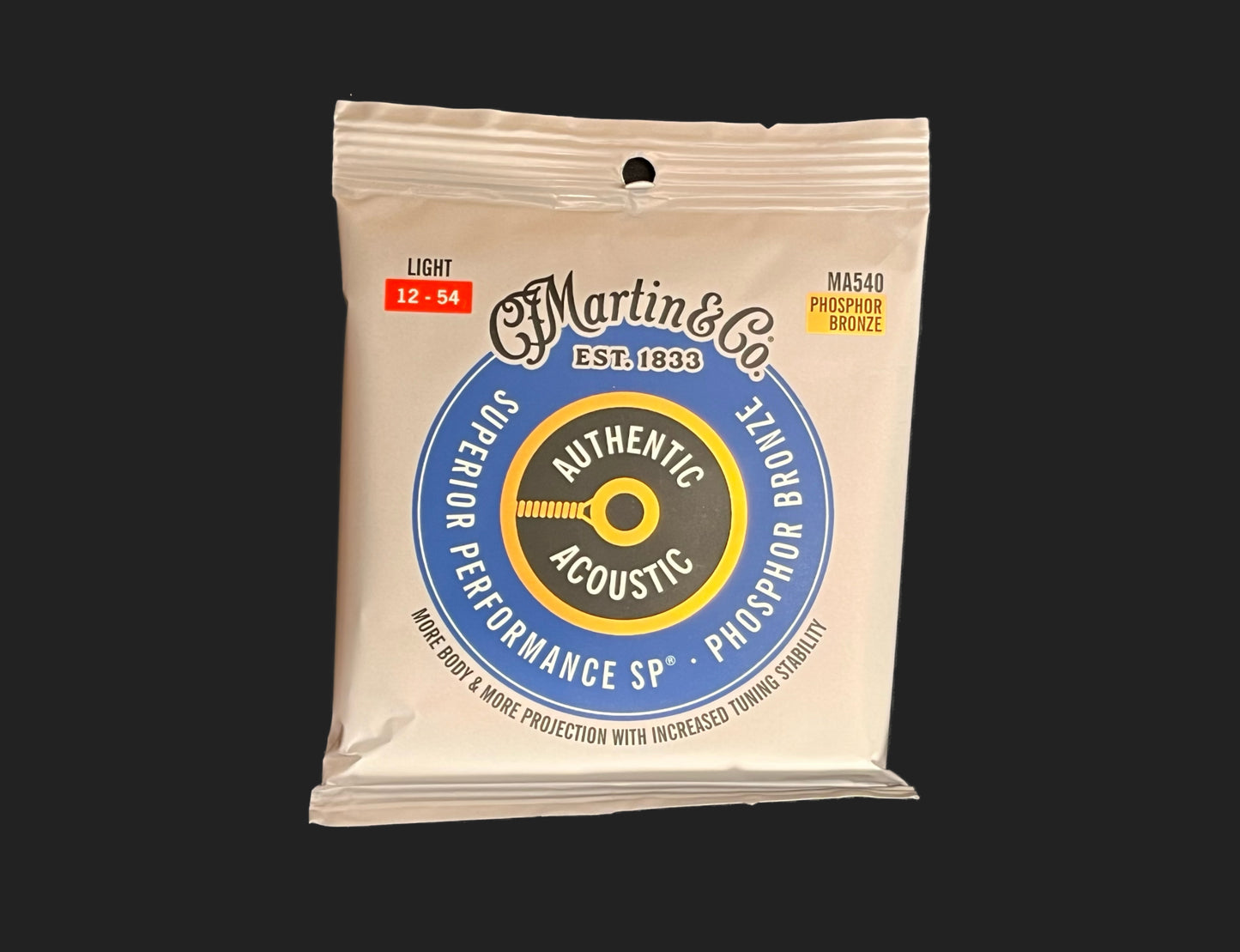 Martin Authentic Acoustic Guitar Strings, Phosphor Bronze