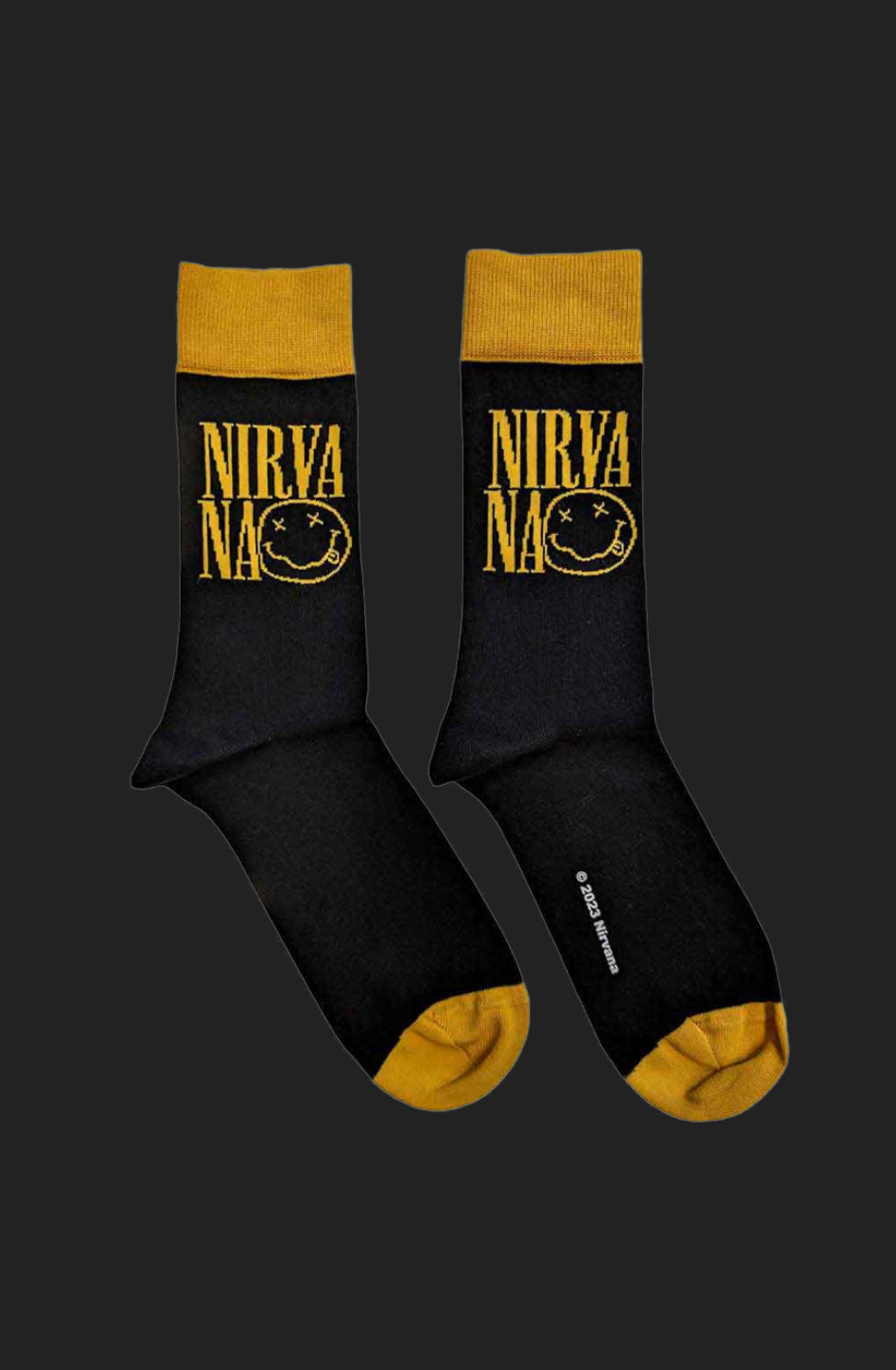 Nirvana Unisex Ankle Socks: Logo Stacked (Black) (UK Size 7 - 11)