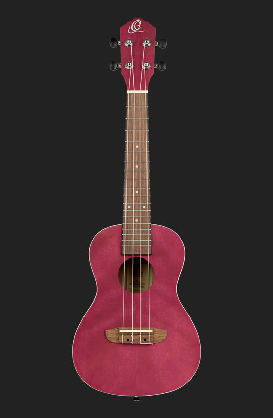 Ortega RURUBY Concert Ukulele, Ruby Raspberry