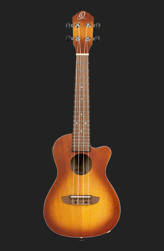 Ortega RUDAWN-CE Concert Electro Ukulele, Dawn Sunburst