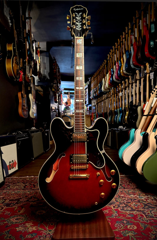 PRE LOVED Epiphone Sheraton Antique Sunburst w/ Upgraded Gotoh Hardware.