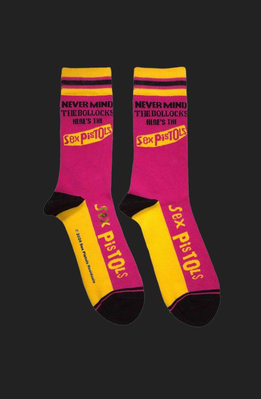 The Sex Pistols Unisex Ankle Socks: Never Mind The Bollocks Stripes (Pink) (UK Size 7 - 11)