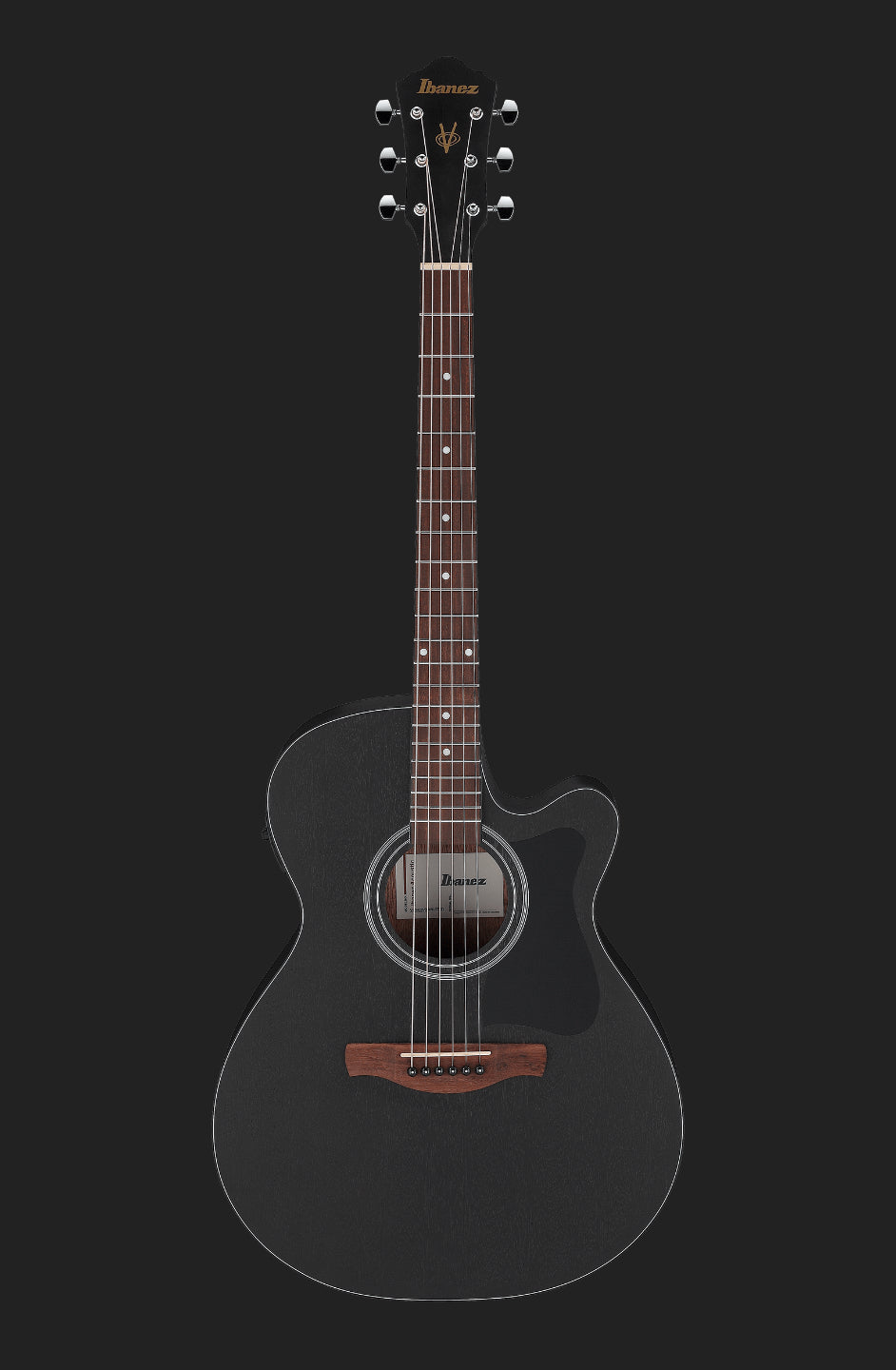 Ibanez V Series Electro Acoustic, Weathered Black, VC44CE-WB