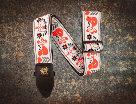 Ernie ball Red Bird Winter Jacquard Strap