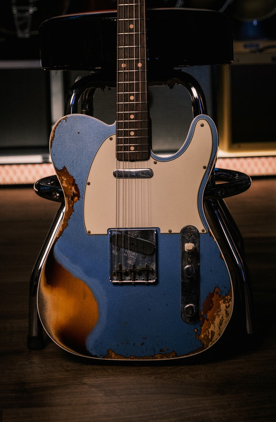 Fender Custom Shop 1960 Telecaster Custom Heavy Relic - Aged Lake Placid Blue over Chocolate 3 Tone Sunburst