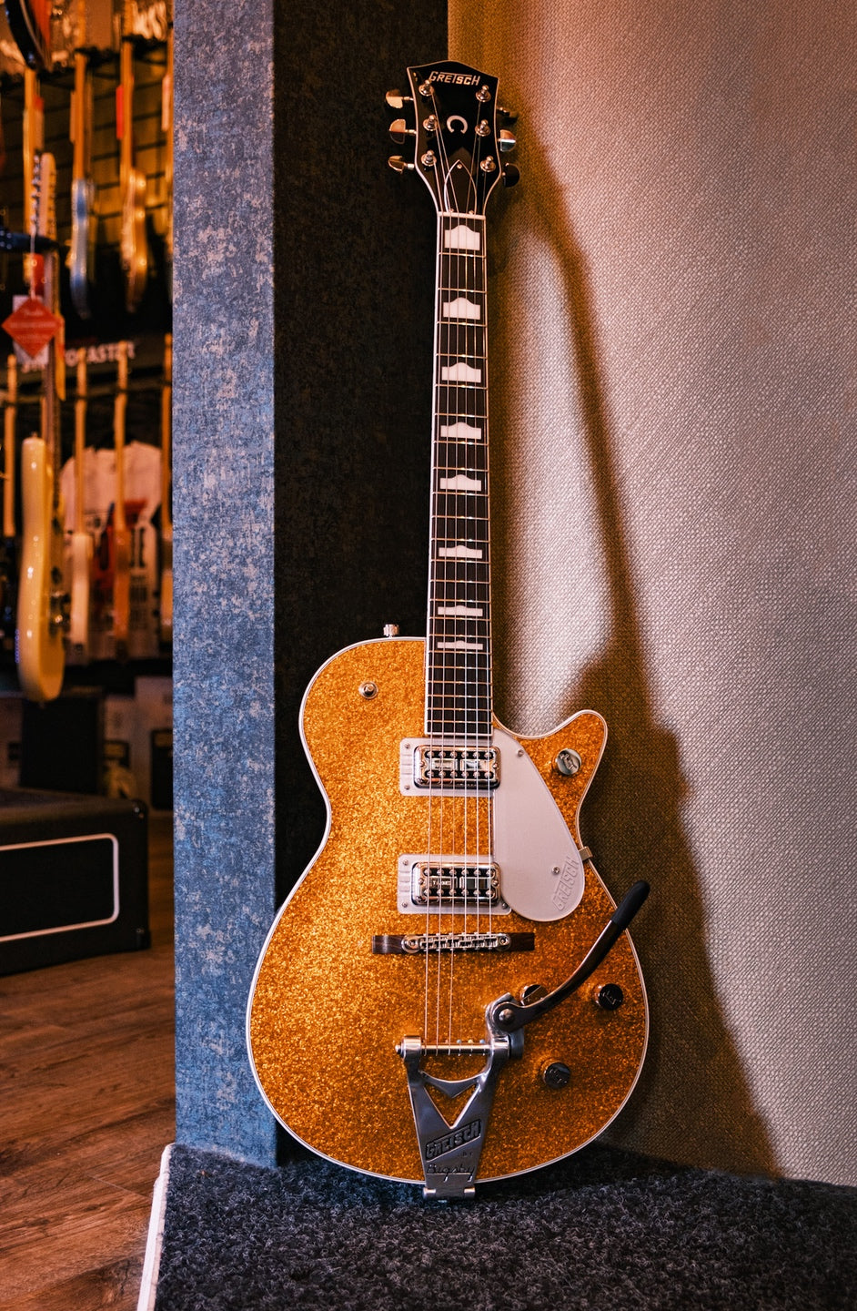 Gretsch G6129T-89 Vintage Select Sparkle Jet Gold Sparkle