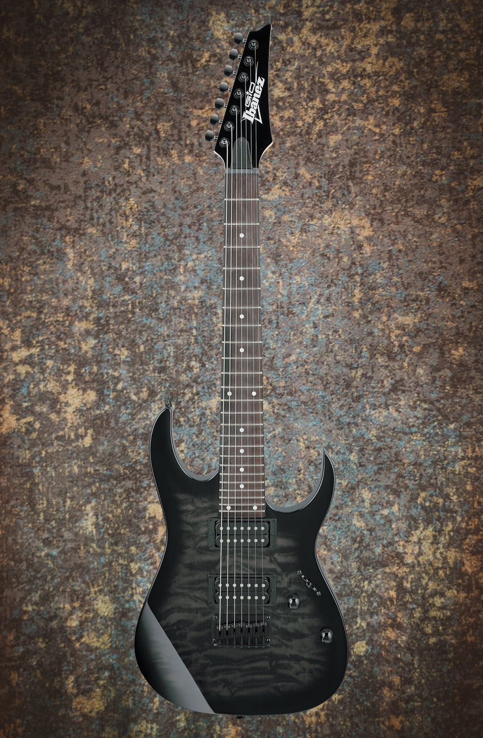 Ibanez GRG7221QA RG Gio Electric Guitar Transparent Black Sunburst - 7 STRING