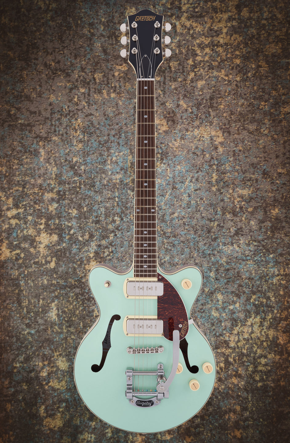 G2655T-P90 STREAMLINER™ CENTER BLOCK JR. DOUBLE-CUT P90 WITH BIGSBY® - Two-Tone Mint Metallic
