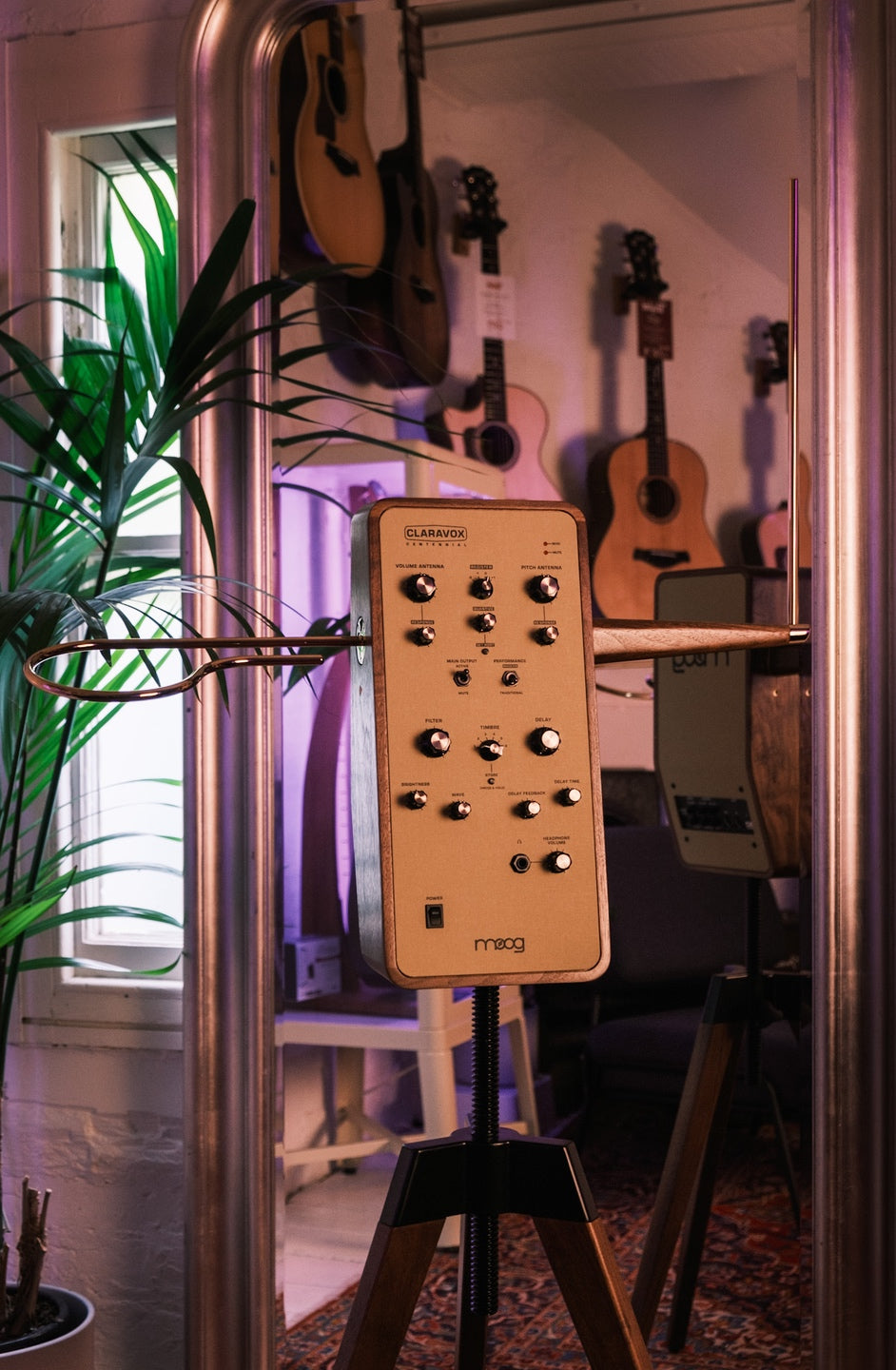 Moog Calravox Centennial Theremin with Claravox Walnut Stand